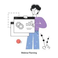 Trendy Webinar Planning vector