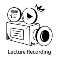 Trendy Lecture Recording vector