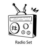 Trendy Radio Set vector