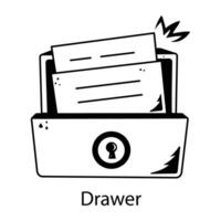 Trendy Drawer Concepts vector