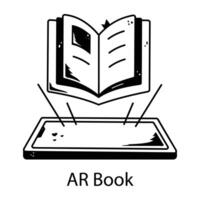 Trendy AR Book vector