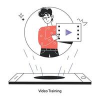 Trendy Course Training vector