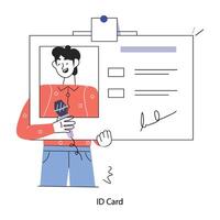 Trendy ID Card vector