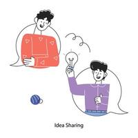 Trendy Idea Sharing vector