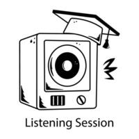 Trendy Listening Session vector