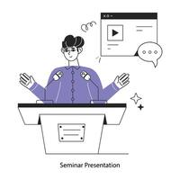 Trendy Seminar Presentation vector