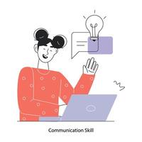Trendy Communication Skill vector