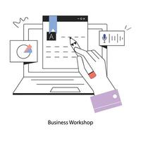 Trendy Business Workshop vector