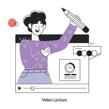 Trendy Tutorial Lecture vector