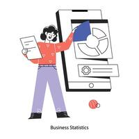 Trendy Business Statistics vector