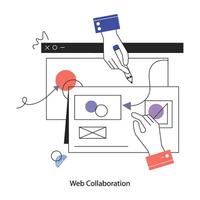 Trendy Web Collaboration vector