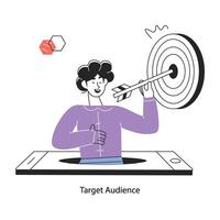 Trendy Target Audience vector