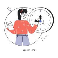 Trendy Speech Time vector