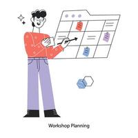 Trendy Workshop Planning vector