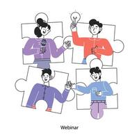 Trendy Webinar Concepts vector