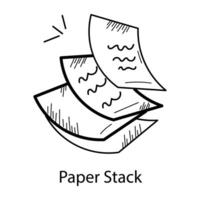 Trendy Paper Stack vector