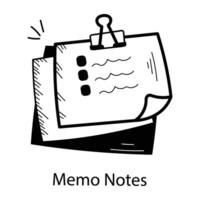 Trendy Memo Notes vector