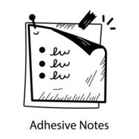 Trendy Adhesive Notes vector