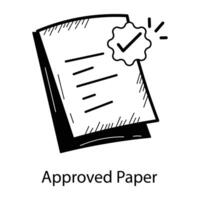 Trendy Approved Paper vector