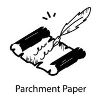 Trendy Parchment Paper vector