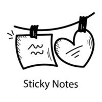 Trendy Sticky Notes vector