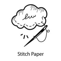 Trendy Stitch Paper vector