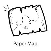 Trendy Paper Map vector