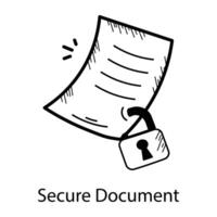 Trendy Secure Document vector