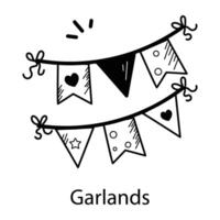 Trendy Garlands Concepts vector