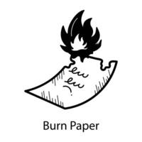 de moda quemar papel vector