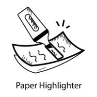 Trendy Paper Highlighter vector