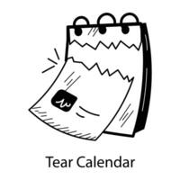 Trendy Tear Calendar vector