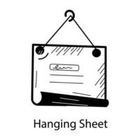 Trendy Hanging Sheet vector