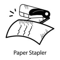 Trendy Paper Stapler vector