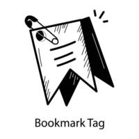 Trendy Bookmark Tag vector