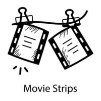 Trendy Movie Strips vector