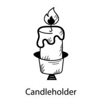 Trendy Candleholder Concepts vector