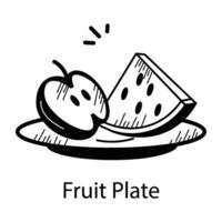 Trendy Fruit Plate vector