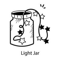 Trendy Light Jar vector