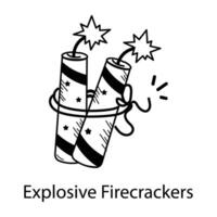 Trendy Explosive Firecrackers vector