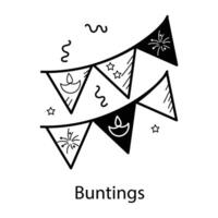 Trendy Buntings Concepts vector