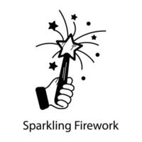 Trendy Sparkling Firework vector