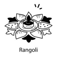 Trendy Rangoli Concepts vector