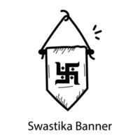 Trendy Swastika Banner vector