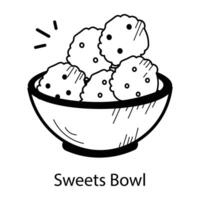 Trendy Sweets Bowl vector