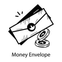 Trendy Money Envelope vector