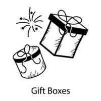 Trendy Gift Boxes vector