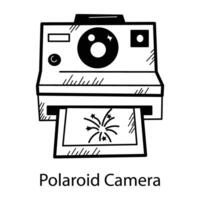 cámara polaroid de moda vector
