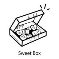 de moda dulce caja vector
