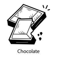 conceptos de chocolate de moda vector